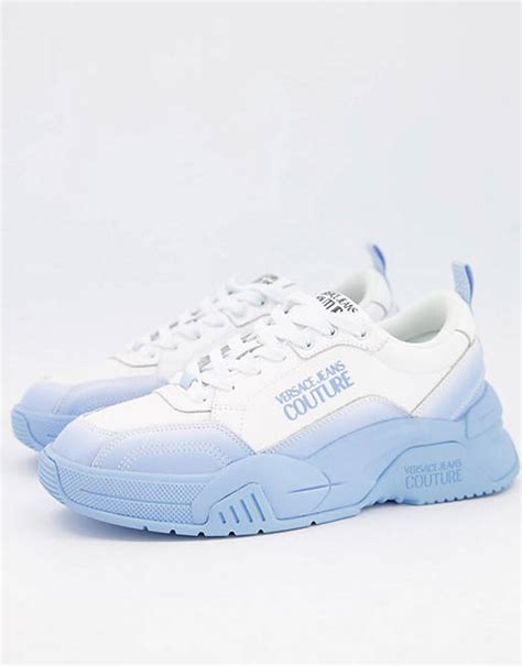 versace jeans couture chunky trainers in white|Versace Jeans Couture Chunky Leather Sneakers .